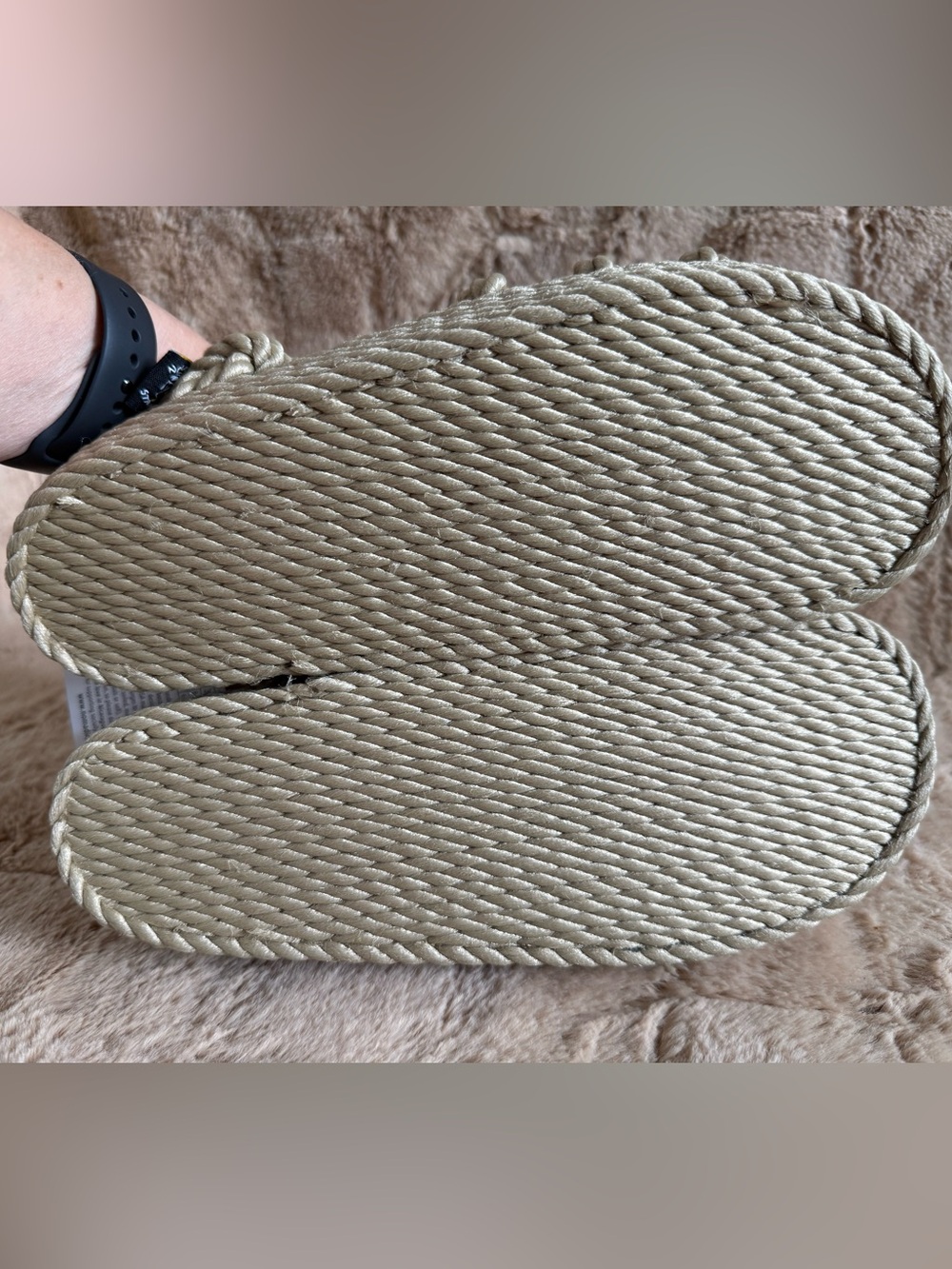 NWT Nomadic State of Mind Triple Platform Natural Rope Sandals 7 - Picture 5 of 8